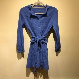 Blue Oversized Mini Dress